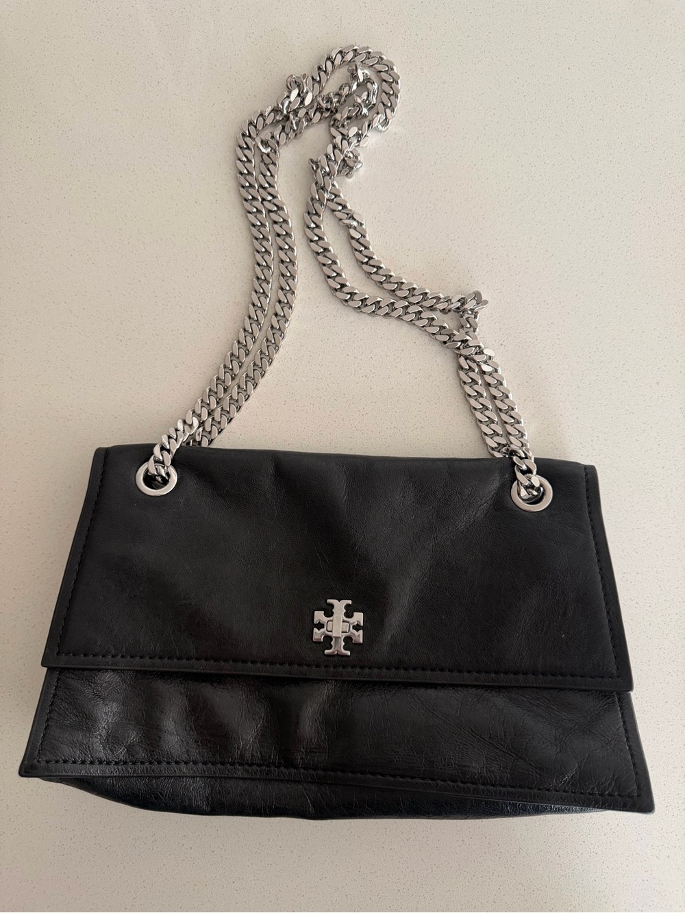 Tory Burch Kira Turnlock Leather Shoulder Bag